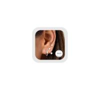 JeweBella 925 Sterling Silver and 14K Gold Plated Earrings for Women - Hypoallergenic Stud, Hoop, and Huggie Sets for Multiple Piercings - Flat Back Design