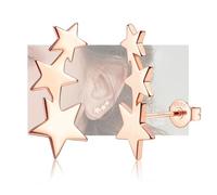 JeweBella 925 Sterling Silver Star Stud Earrings - Star Stud Earrings - Silver/Gold/Rose Gold - Jewelry Gifts
