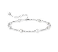 JeweBella Freshwater Pearl Bracelets for Womens Adjustable Handmade Pearl Bracelet Hand Chain 18K Gold/Rose Gold/White Gold Plated Elegant Beaded Jewellery Gifts for Women