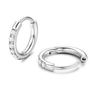 JeweBella G23 Implant Grade Titanium Earrings Helix Hoop Hypoallergenic 18G