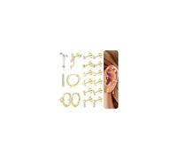 JeweBella Hypoallergenic Flat Back Earrings for Women Gold/Silver Stud Hoop Earrings Surgical Steel Earrings Small Sleeper Cartilage Earrings Set for Multiple Piercings