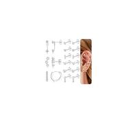 JeweBella Hypoallergenic Flat Back Earrings for Women Gold/Silver Stud Hoop Earrings Surgical Steel Earrings Small Sleeper Cartilage Earrings Set for Multiple Piercings