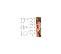JeweBella Hypoallergenic Flat Back Earrings for Women Gold/Silver Stud Hoop Earrings Surgical Steel Earrings Small Sleeper Cartilage Earrings Set for Multiple Piercings