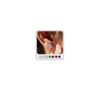 JeweBella Silver Studs Earrings for Women - Sterling Silver Round Birthstone Earrings - Hypoallergenic Earrings Studs 8mm - Brilliant Large Cubic Zirconia Stud Earrings