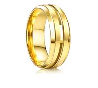 JeweBella Stainless Steel Mens Rings Wedding Band Ring for Men-8MM Wide