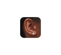 JeweBella Stud Earrings for Women Hypoallergenic 925 Sterling Silver Post Earrings Waterproof Silver Black 18K Gold Plated Flat Dot Earring Round Disc Earring Men 6/8mm