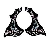 Jewecutger 2Pcs Guitar Pickguard Anti-Scratch Plate -Adhesive Pick Sticker for Acoustic Guitar Parts