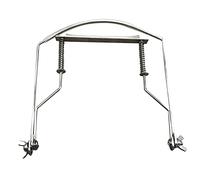 Jewecutger Harmonica Neck Holder 10 Holes Mouth Stand Harmonic Rack -Silver