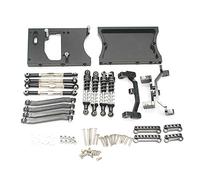Jewecutger Metal Chassis Pull Rods Fixed Mount for MN D90 D91 MN99S 1/12 RC Car Upgrade Parts,Black