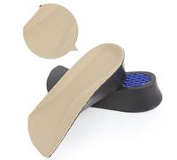 JEWEDECO 1 Pair of Invisible Height Increase Insoles for Shoes, 3.5cm Pu and Gel Shoe Elevator Inserts, Comfortable to Wear, Suitable for Boots and Sneakers, Black Colour