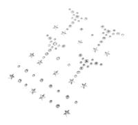 JEWEDECO 1 Sheet Self Adhesive Face Gems Stickers for Nails and Phone Cases, Resin and Plastic Body Face Jewels with Jewelry-like Sparkle, Enhances Facial Or Eye Appearance for Festival Or