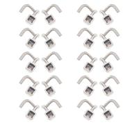 JEWEDECO 10 Pairs Replaceable Eyeglass Nose Pads Bracket for Eyeglasses Extra Structural Strength and Stable Bridge Support, Stainless Steel Non-Slip Nose Pad Accessory for Sunglasses