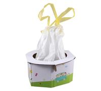 JEWEDECO 10 Replacement Bags Folding Potty Seat Toilet Portable Lightweight Plastic Training Pottyseat Compact Car Potty Seat for Camping