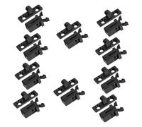 JEWEDECO 10 Sets Trash Can Lid Locks Replacement Push-button Latch with Metal Hooks and Switch Lock Clips for Office and Home Garbage Bin Lid Closure
