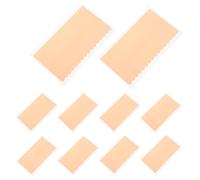 JEWEDECO 10 Sheets Khaki Eyelash Extension Tape for Eyelash Extension Sessions, Breathable Non-Woven Fabric with Seamless and Accurate Application for Professional Female Use