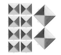 JEWEDECO 100 Pcs 10mm Square Pyramid Studs for Clothing and Jewelry DIY Projects, Copper Four-Claw Square Design Enhanced Stability, for Craft and Leathercraft Decoration