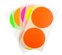 JEWEDECO 100pcs Multi-Color Round Dot Stickers Adhesive Coding Labels PVC Blank Dry Erase Circle Stickers for Organizing and Classification