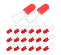 JEWEDECO 100pcs Red Anti-Tamper Wire Security Locks with Self-Locking Design, Thickened Plastic Shell, and Writable Surface for Transit and Storage of Luggage and Containers