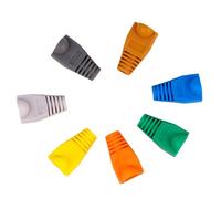 JEWEDECO 100pcs Rj45 Ethernet Cable Boots Cover 0.6-0.65mm Plastic Connector Caps 8p8c Network Cable Protector for Computer and Network Accessories Assorted style