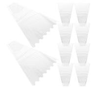 JEWEDECO 100pcs White Flower Bouquet Wrapping Bags Made of Opp Material with Creative Design for Valentine's Day Festival, for Florist Bouquet and Flower Packing