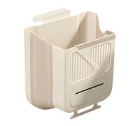 JEWEDECO 10l Kitchen Compost Bin Kitchen Trash Holder Large Open Design Pp Rubber Folding Convenience Trash Can Hanging Paper Basket for Cabinet Door Use