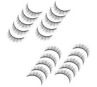JEWEDECO 10pairs Natural False Eyelashes Makeup Wispy Eyelash Extensions for Women Girls