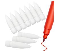 JEWEDECO 10pcs Acrylic Paint Marker Pen Tips Fine Nylon Replacement Nibs Soft Brush Points for Smooth Sketch Drawing and Art Markers Easy to Replace Pen Refills