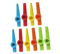 JEWEDECO 10pcs Assorted Color Plastic Kazoos Musical Instruments for Children with Simple Construction and Easy to Carry, Fun Kazoo Flute Set for Music Lovers and Beginners Random Color