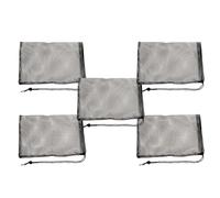 JEWEDECO 10pcs Black Fish Tank Mesh Filter Bags Made of Sturdy Polyester, Reusable Aquarium Filter Pouches Designed for Filtering Uneaten Food and Decaying Plants in Aquariums
