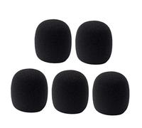 JEWEDECO 10pcs Black Microphone Covers Protective Sponge Shield High Density Mic Accessories for Handheld Microphones for Studio and Interviews