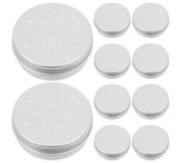 JEWEDECO 10pcs Dog Nose Training Holder Scent Training Case Aluminum Box with Threaded Petal Holes for Dog Work Odor Detection and Scent Identification