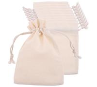 JEWEDECO 10pcs Drawstring Bag Reusable Lint Bag 10x14cm Cloth Can Be Printed Easy to Clean Elegant Practical for Wrapping and DIY Projects