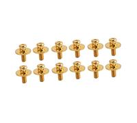 JEWEDECO 10pcs Golden Metal Drum Mounting Screws Washers for Drum Lugs Replacement Accessories for Drummers for Easy Installation and Use