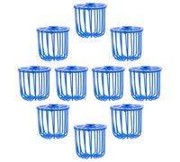 JEWEDECO 10pcs Hanging Bird Cage Food Storage Basket Parrot Vegetable Feeder for Parakeet Cockatiel African Grey Parrot Cage Accessory
