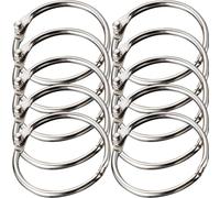 JEWEDECO 10pcs Heavy Duty Iron Key Rings Binder Rings for Office and Home Use, Convenient to Carry and Store, Easy to Operate, Silver Colour, Suitable for Students and Teachers