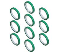 JEWEDECO 10pcs Heavy Duty Plastic Produce Bag Sealing Tape Stretchable Polypropylene Material for Vegetables and Produce, Versatile Application for Home and Farmers Markets, Green Fastener