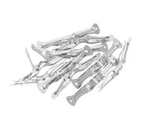 JEWEDECO 10pcs Metal Bow Tie Clips 7cm Silver Decorative Fasteners for Neckties and Ties with Sleek Surface and Polished Look, Practical Neckwear Management for Formal Attires and Parties