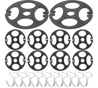 JEWEDECO 10Pcs Metal Hooks with 10Pcs Black Plastic Fasteners Car Seat Cover Accessories Set for Automotive Seat Replacement and Back Protective Pad