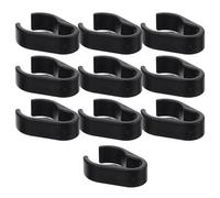 JEWEDECO 10Pcs Mic Cable Clips 25Mm Plastic Cord Clamps Flexible Microphone Cable Holders for Mic Stand and Dj Karaoke Equipment Accessories