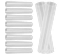 JEWEDECO 10pcs Plastic Pencil Caps Wooden Pencil Protector Top Erasers Extend Life Prevent Stains for Students in Schools and Offices