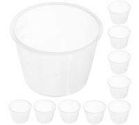 JEWEDECO 10pcs Rice Measuring Cups for Rice Cooker Plastic 80ml Measuring Cups and Baking Easy Storage