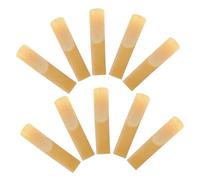 JEWEDECO 10pcs Saxophone Reeds Strength Eb Alto Sax Reed Handmade Saxophone Parts Supplies