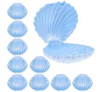 JEWEDECO 10pcs Small Candy Boxes Party Candy Container Seashell Jewelry Holder Shell Shaped Lightweight Sturdy Pp Material for Wedding Parties