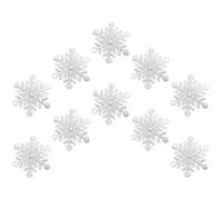 JEWEDECO 10pcs Snowflake Embroidered Patches Clothing DIY Patches Artificial Silk Material White Color Delicate Shape Design Rich Details for Decorative Craft Projects and Repairing Jeans