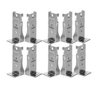 JEWEDECO 10pcs Stainless Steel Curtain Track Support Brackets, Thickened Side-Mount Ceiling Brackets for Drapery Rails, Vertical Blinds and Roller Shade Hardware, Compatible with Straight