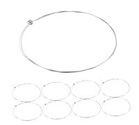 JEWEDECO 10pcs Steel Guitar Strings Replacement Set for Acoustic and Electric Guitars E-1st Metal String Kit Picks Suitable for Beginners and Professionals