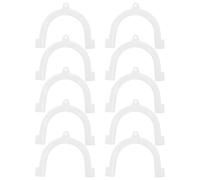JEWEDECO 10pcs Washing Machine Drain Hose Hook U-Shaped Plastic Holder for Secure Pipe Support and Versatile Compatibility in Washer Laundry Setup, White Pipe Bracket
