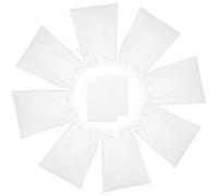 JEWEDECO 10pcs White Non-Woven Fabric Travel Shoes Pouch with Drawstring Design Reusable Shoe Storage Bag for Secure Keeping and Organizing at Home Or Travel