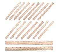 JEWEDECO 10pcs Wooden Measuring Ruler with Dual Scale and Precise Graduation, Smooth Edge and Optimal Thickness for Woodworking and Mathematics Drawing Tasks, for Teachers and Crafters