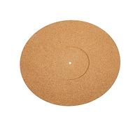 JEWEDECO 12-inch Natural Cork Turntable Mat Groove, 3mm Thick Vinyl Record Protective Pad for Record Player Accessories, Anti-vibration Disc Mat for Vinyl Players